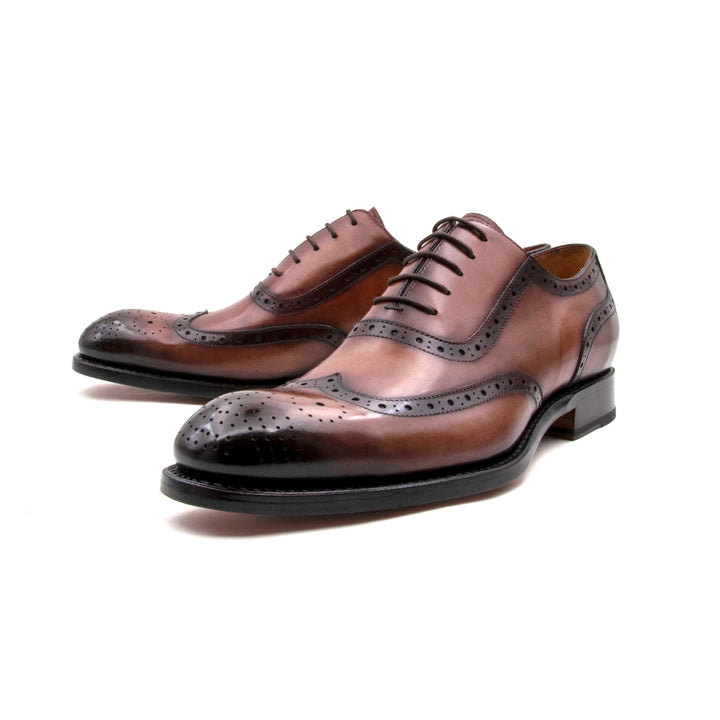 H and H Oxford Lace Up Shoes - Walnut