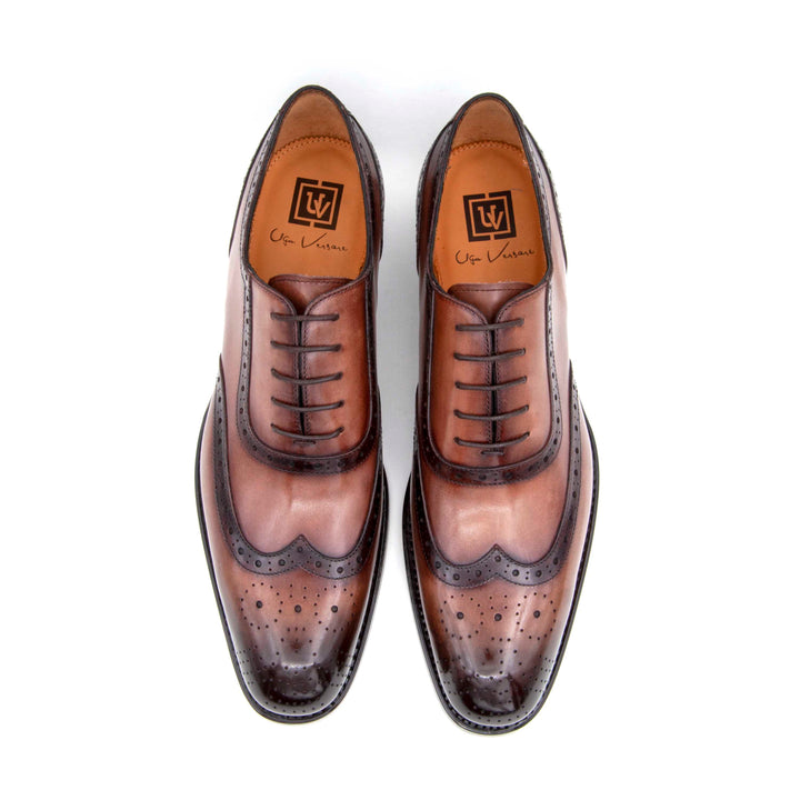 H and H Oxford Lace Up Shoes - Walnut