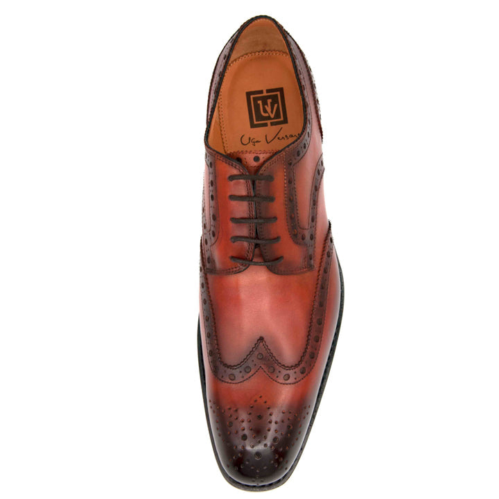 H and H Brogue Lace Up Shoes - Camel