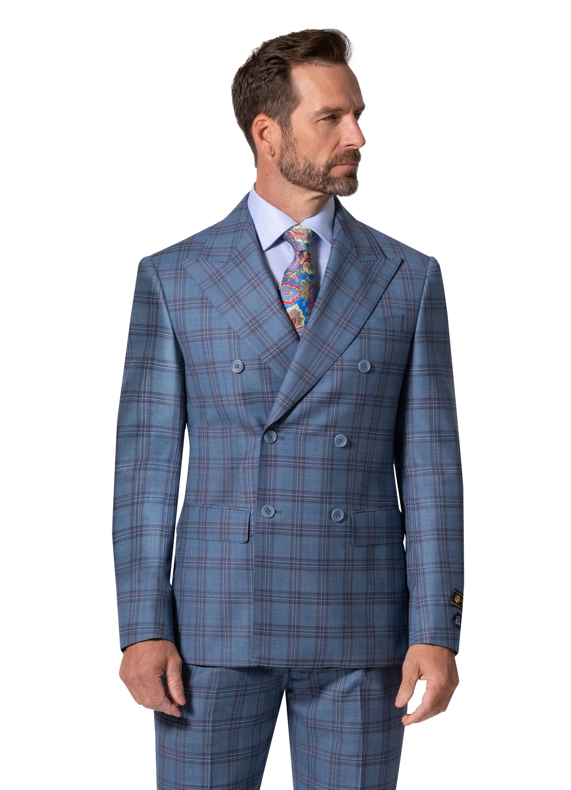 Berragamo Elegant - Faille Wool 10005.4098 D/B Slim Fit Suit