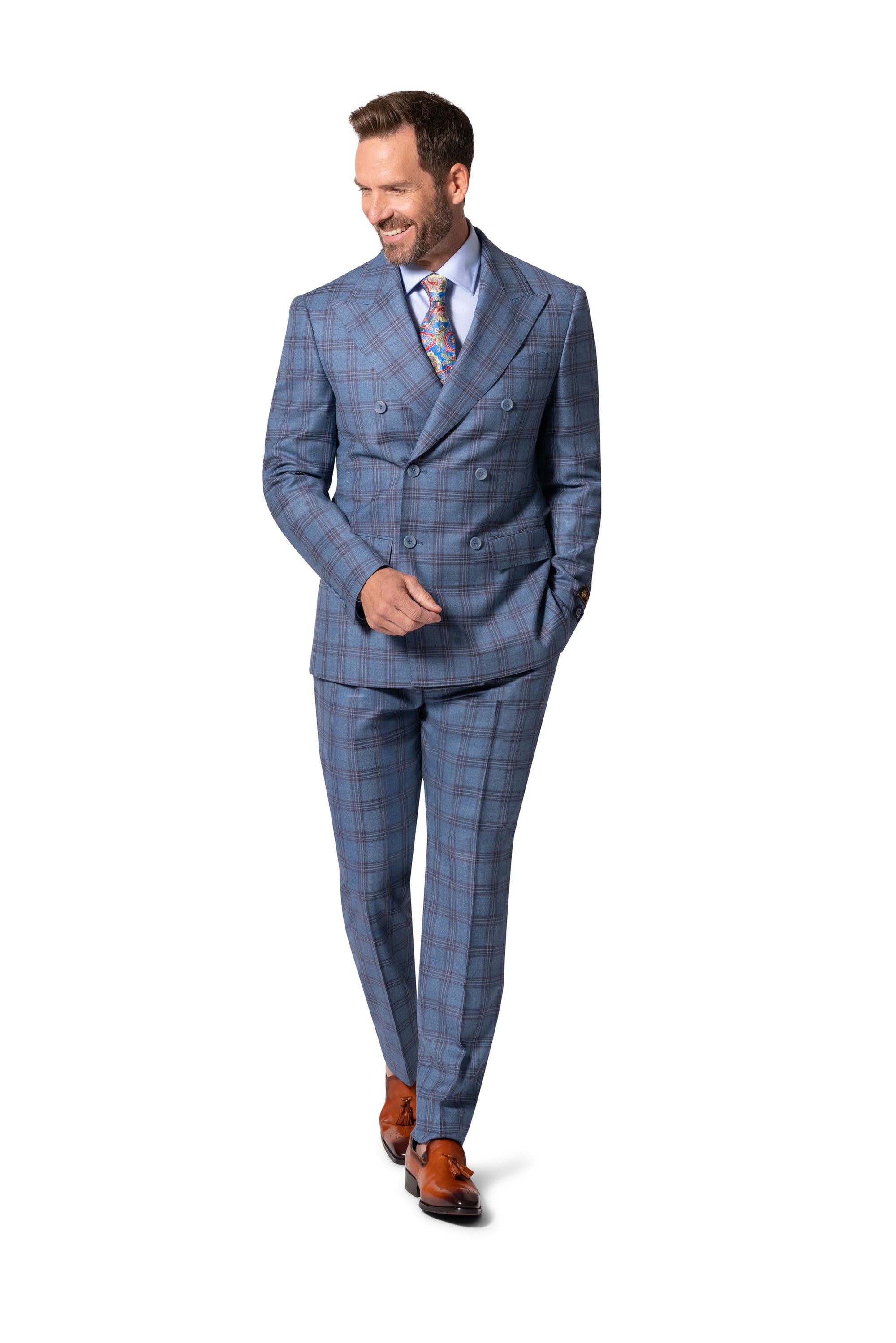 Berragamo Elegant - Faille Wool 10005.4098 D/B Modern Fit Suit