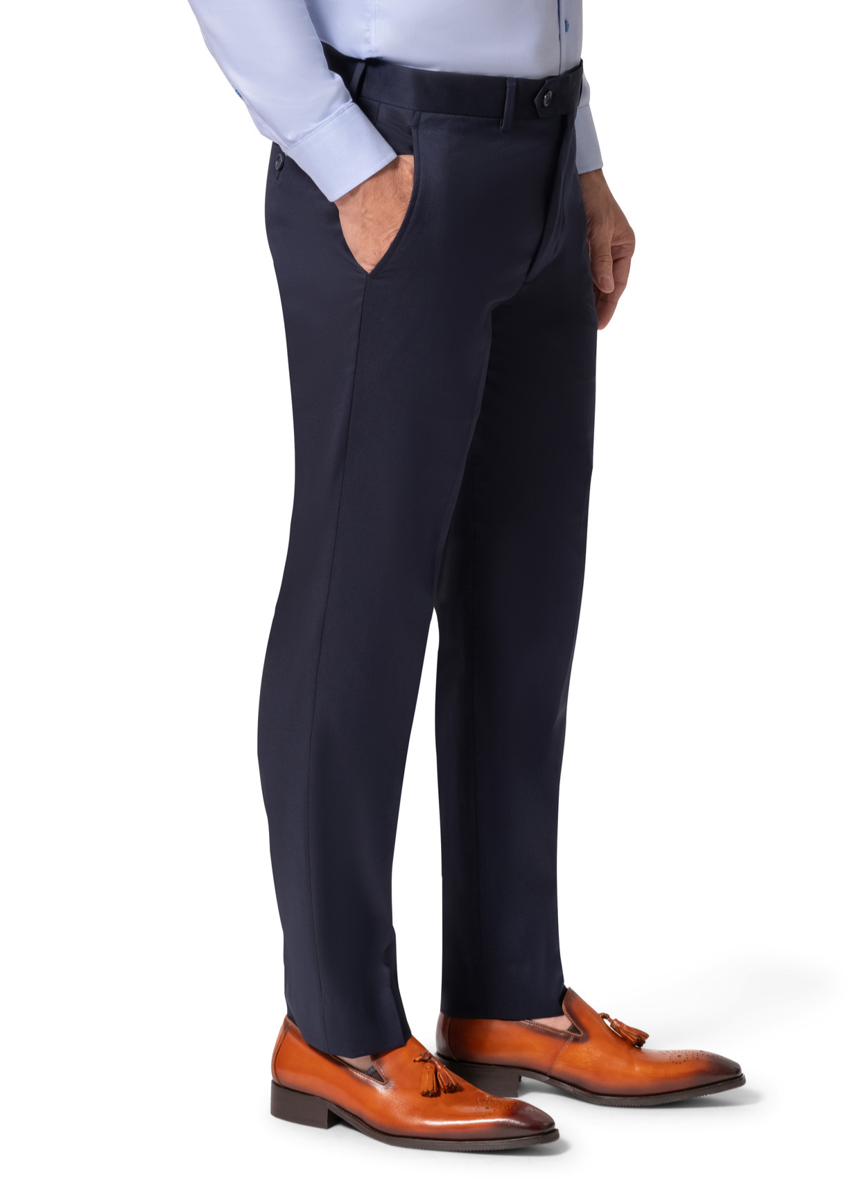 Bergamo Elegant - Reda | Modern Fit 2-Piece Solid Suit - Navy