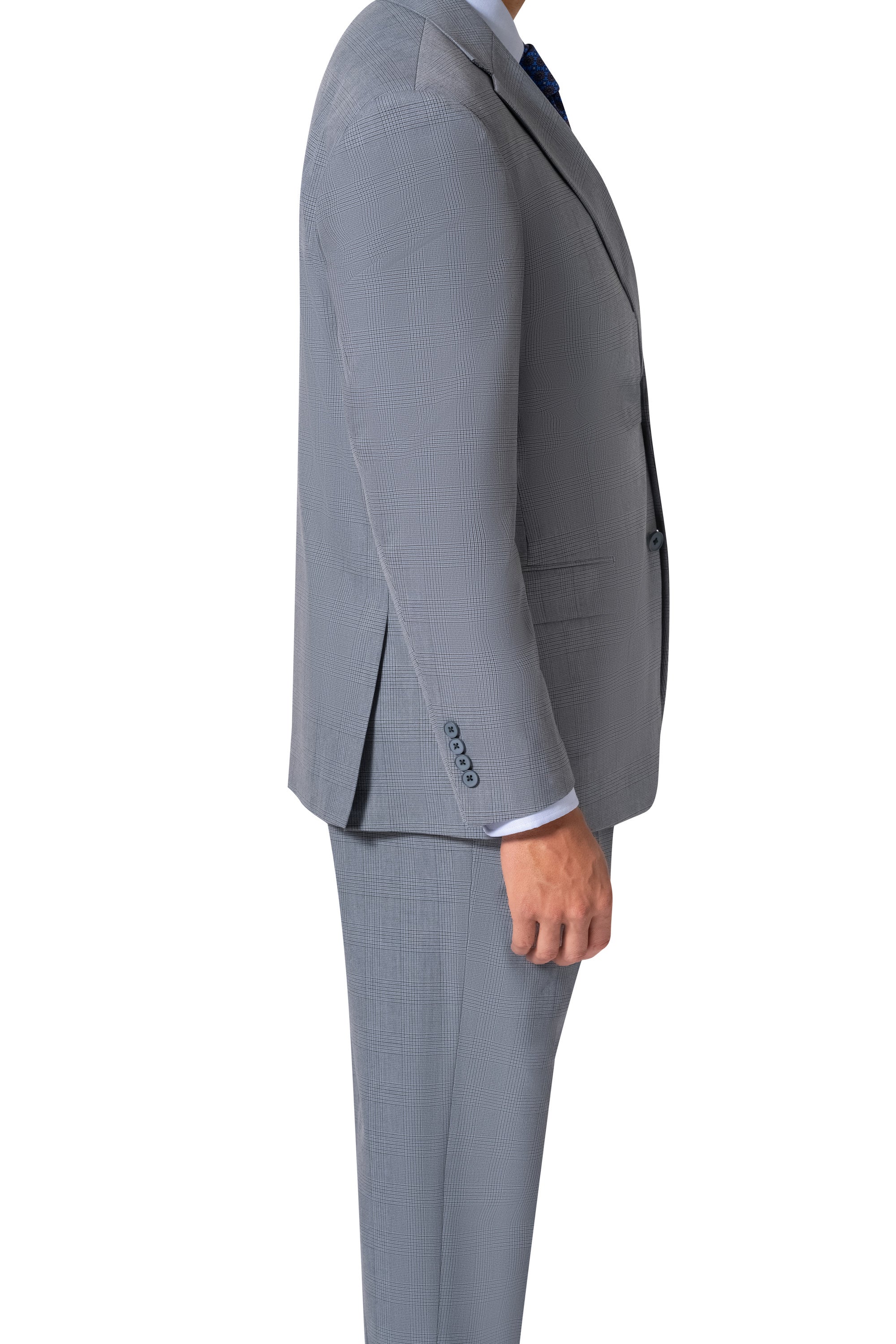 Bergamo Orange BP04KE-07 3PC Notch Slim Suit - Blue