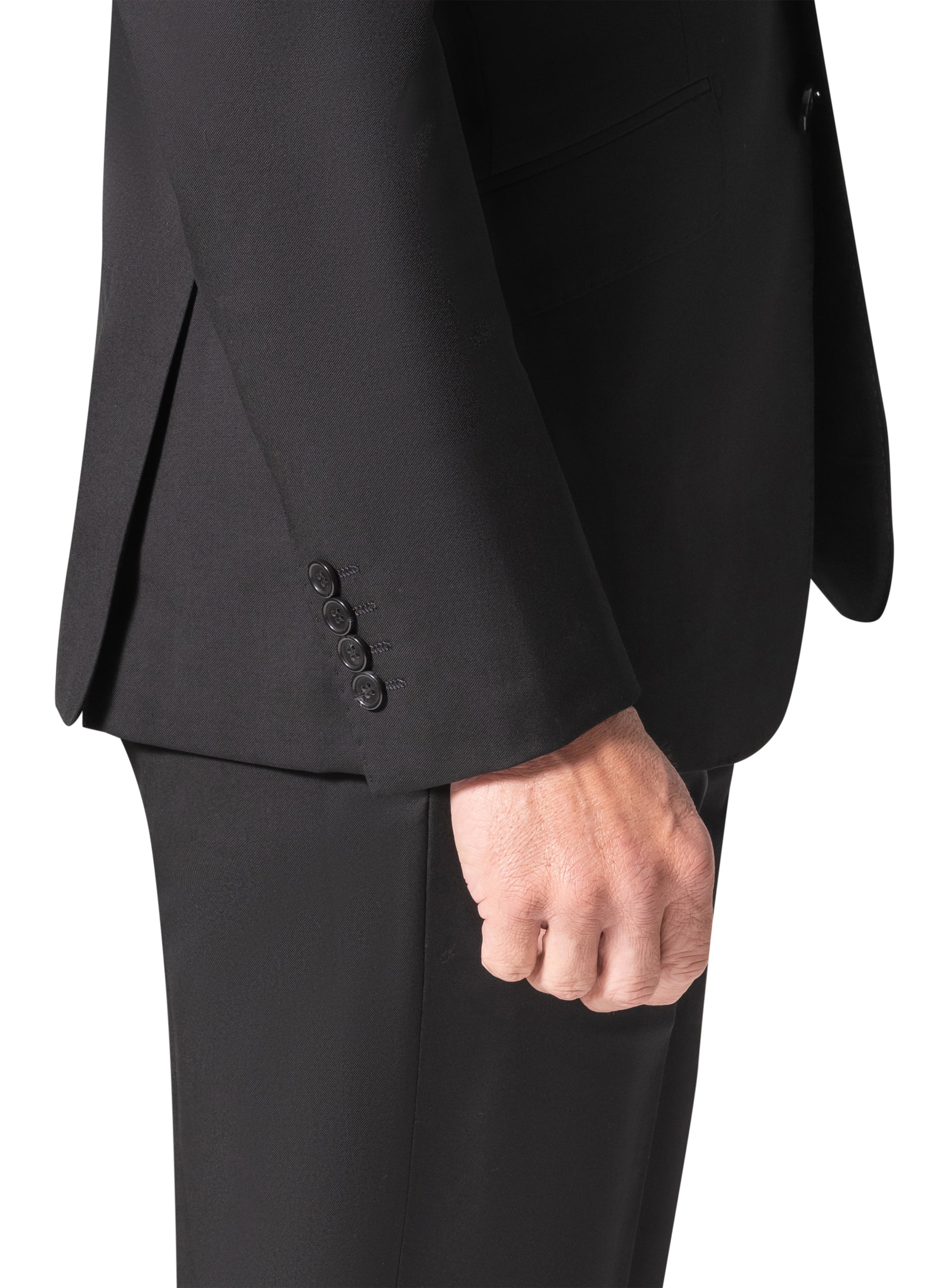 Bergamo Elegant - Reda | Modern Fit 2-Piece Solid Suit - Black