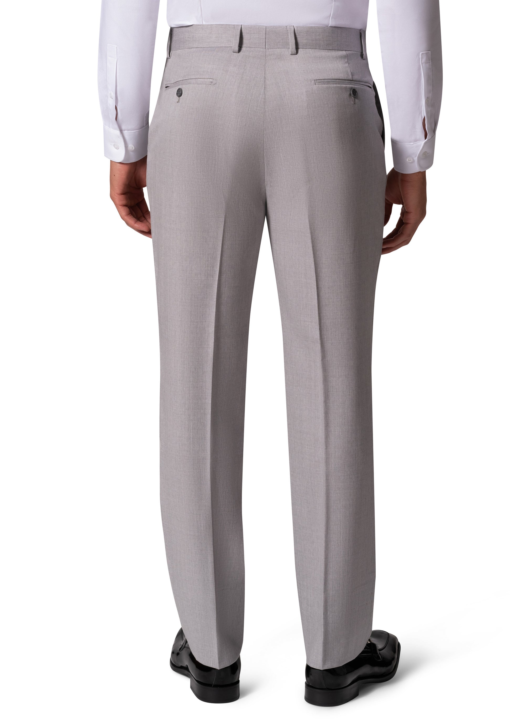 Bergamo Elegant - Reda | Modern Fit 2-Piece Solid Suit - Light Grey