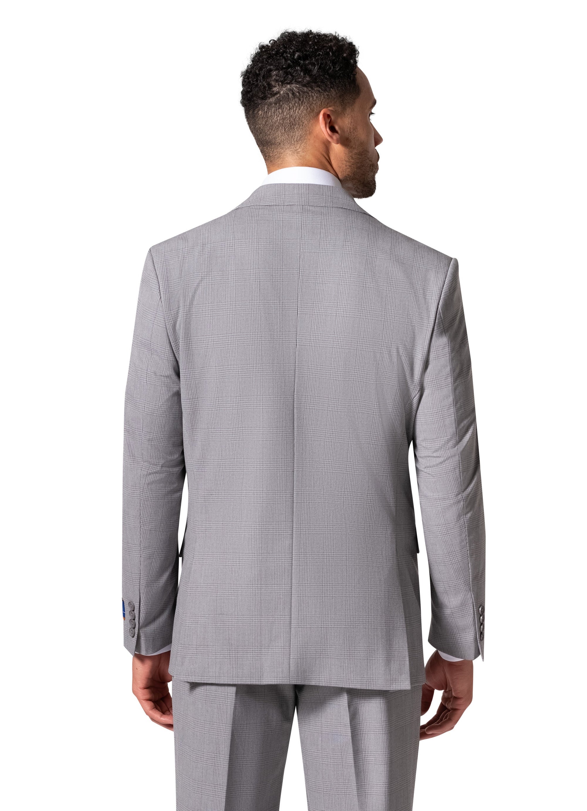 Berragamo BP04KE-07 3PC Notch Modern Big & Tall Suit - Grey