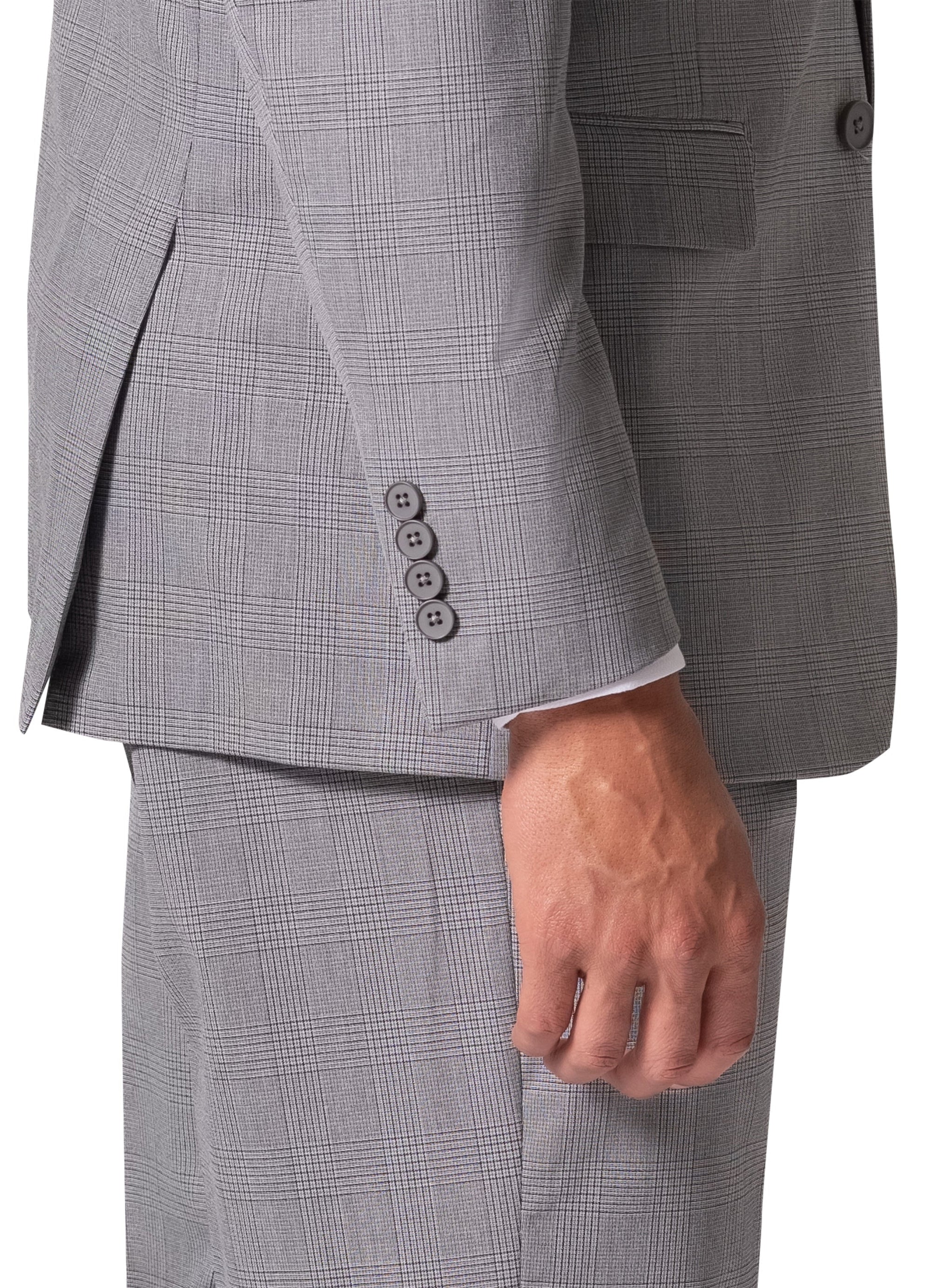 Berragamo BP04KE-07 3PC Notch Modern Big & Tall Suit - Grey