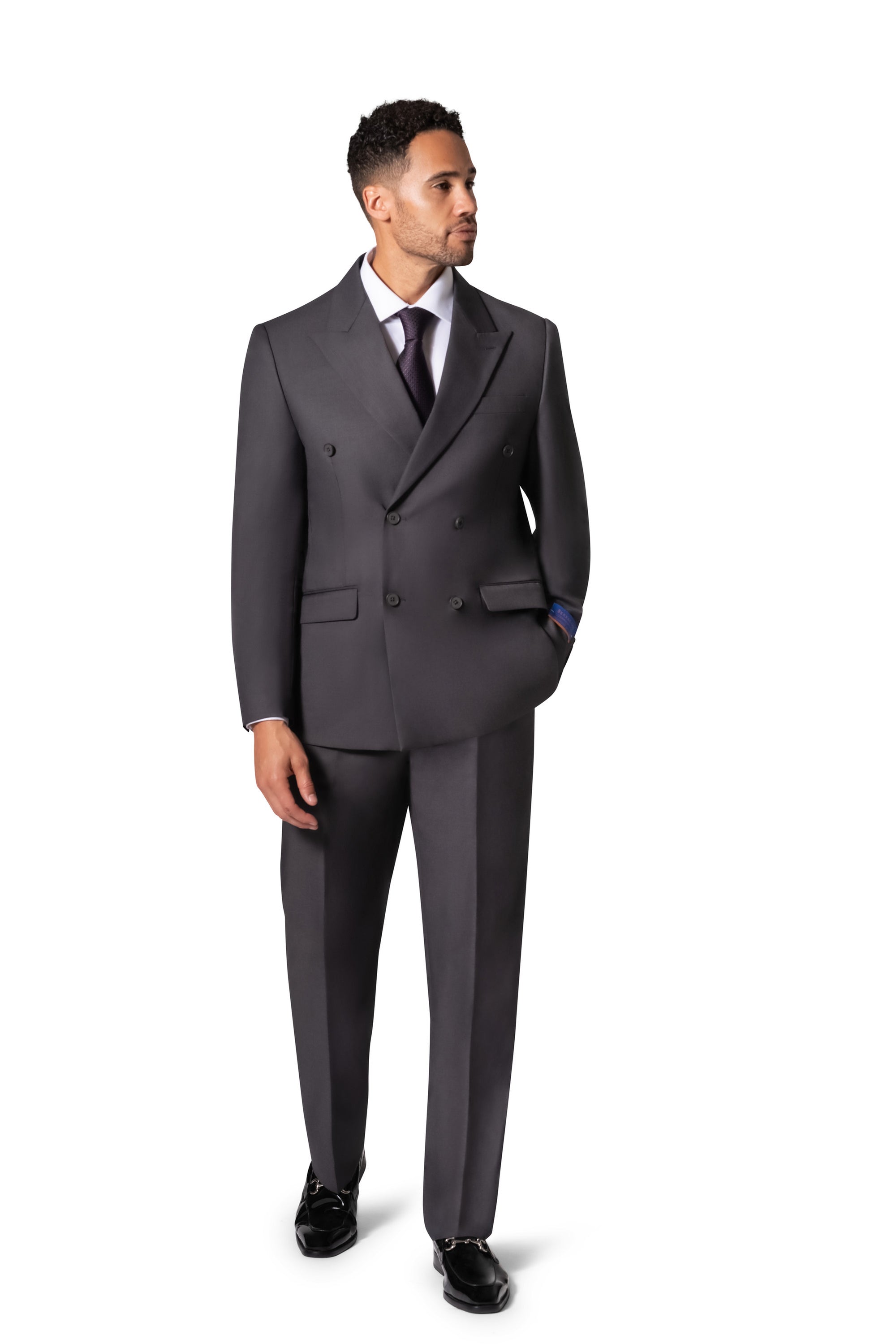 Berragamo A6732 D/B Slim Fit Suit - Charcoal