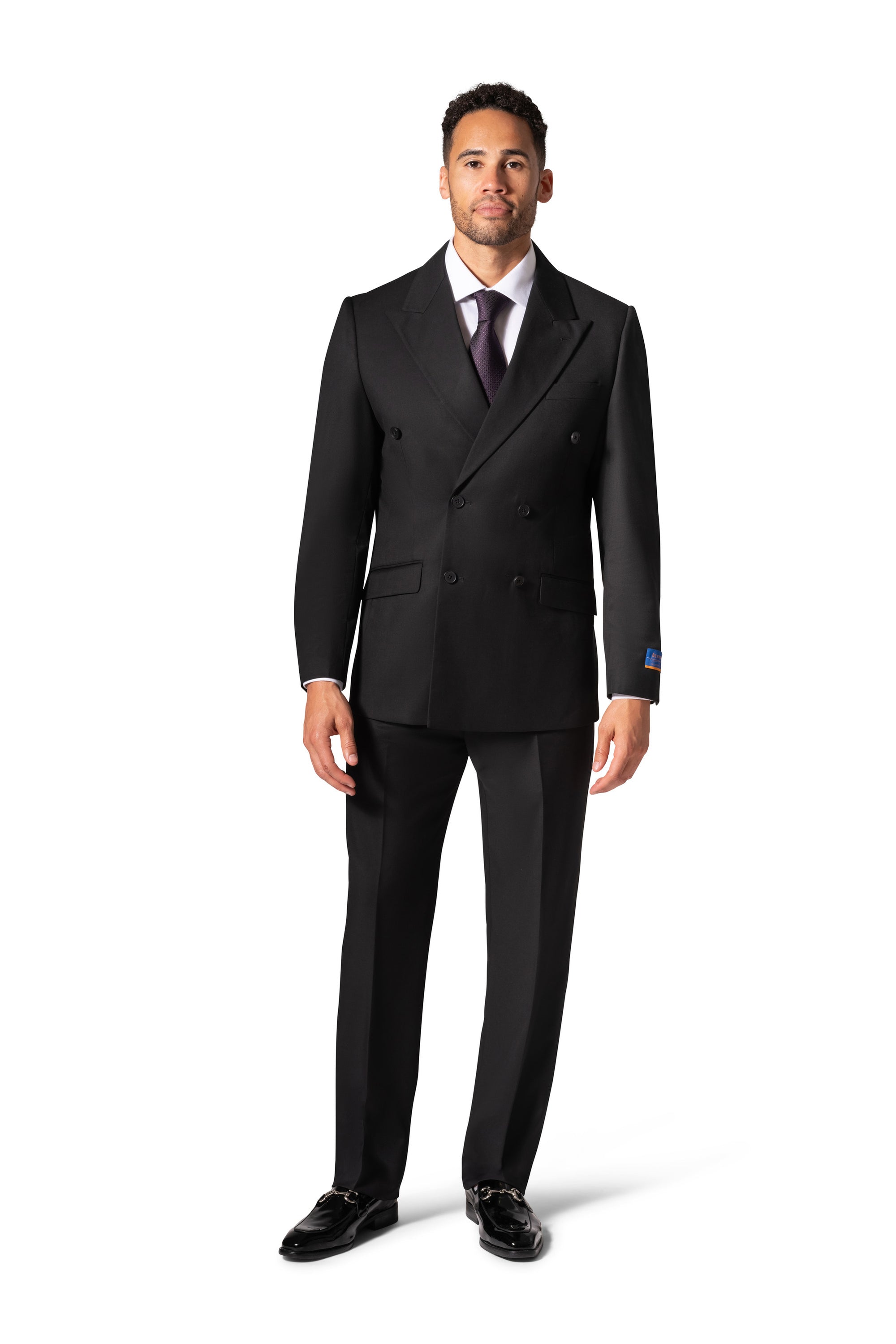 Berragamo A6732 D/B Slim Fit Suit - Black
