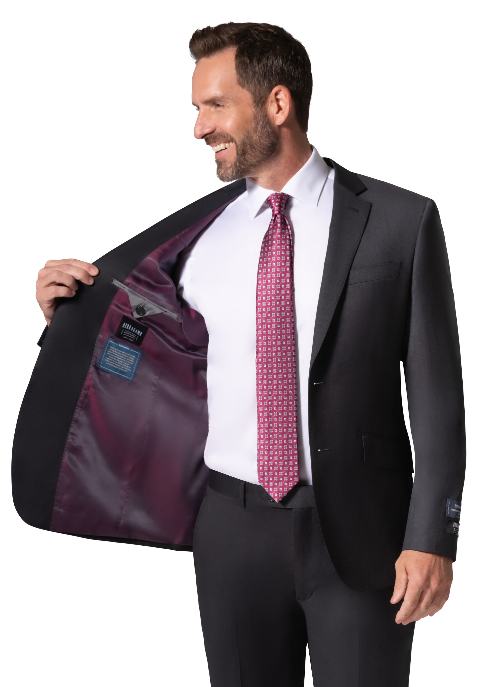 Bergamo Elegant - Reda | Modern Fit 2-Piece Solid Suit - Charcoal