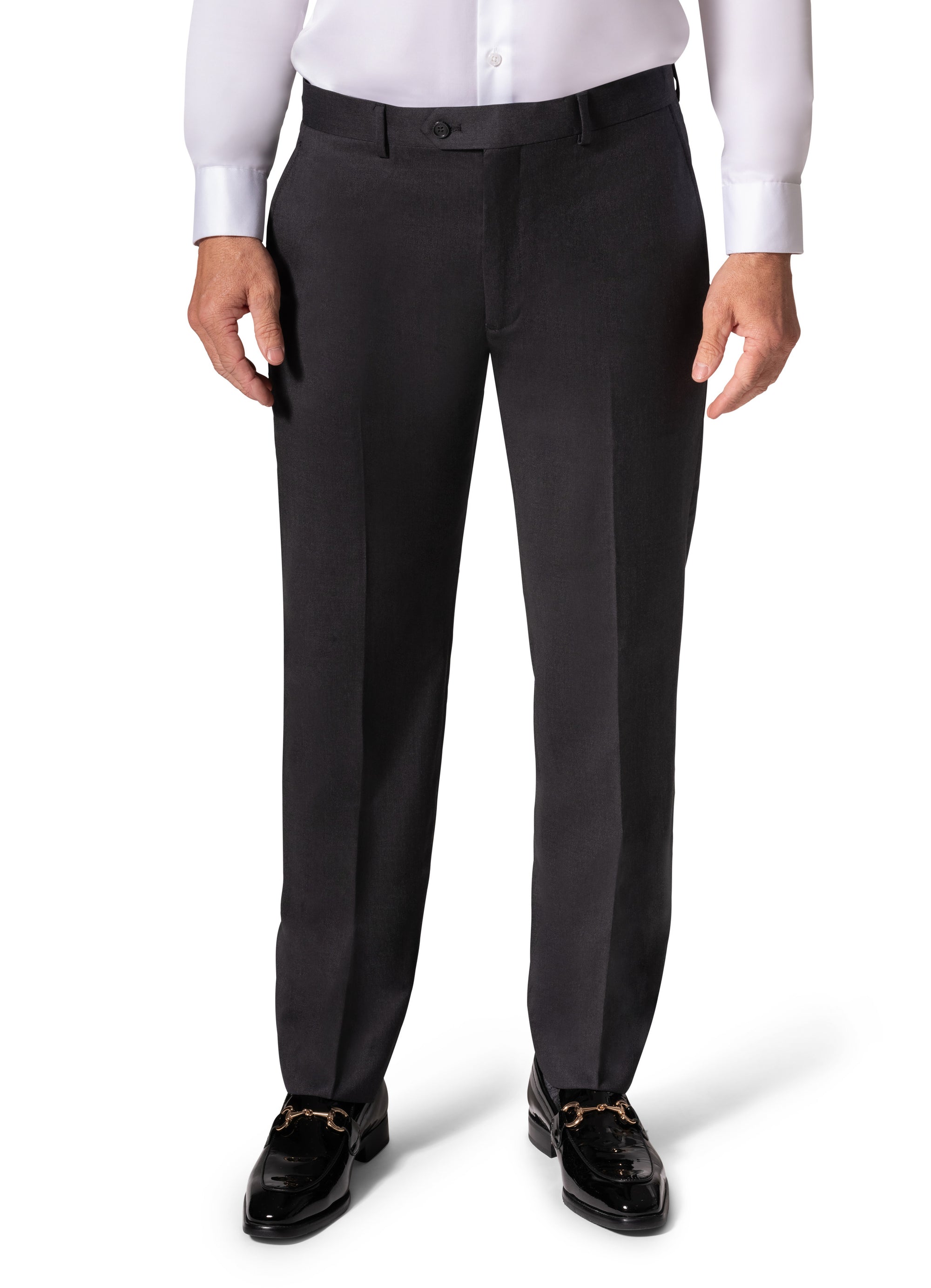 Bergamo Elegant - Reda | Modern Fit 2-Piece Solid Suit - Charcoal