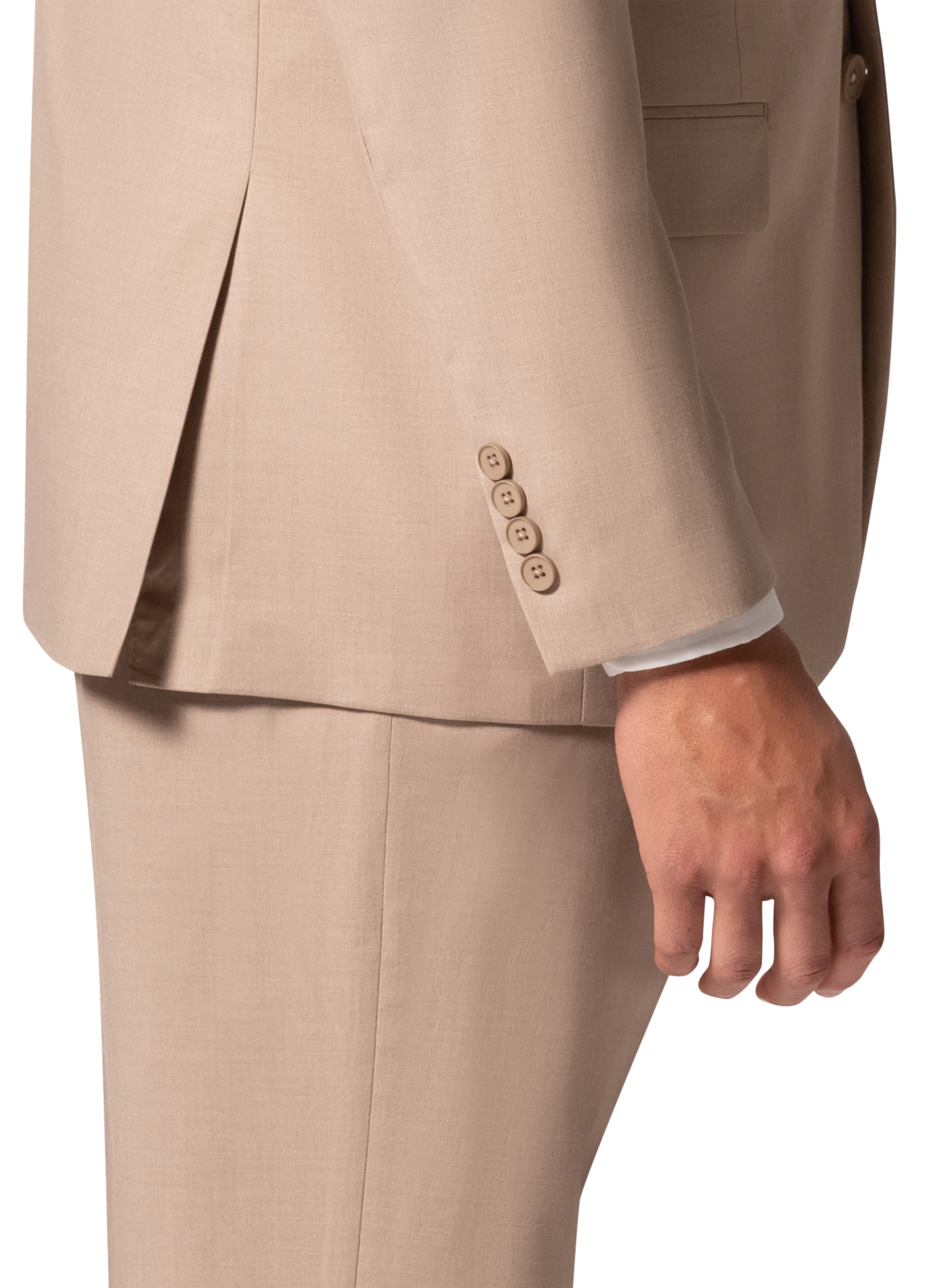 Berragamo MARCO UNI 3PC Notch Slim Suit - Tan