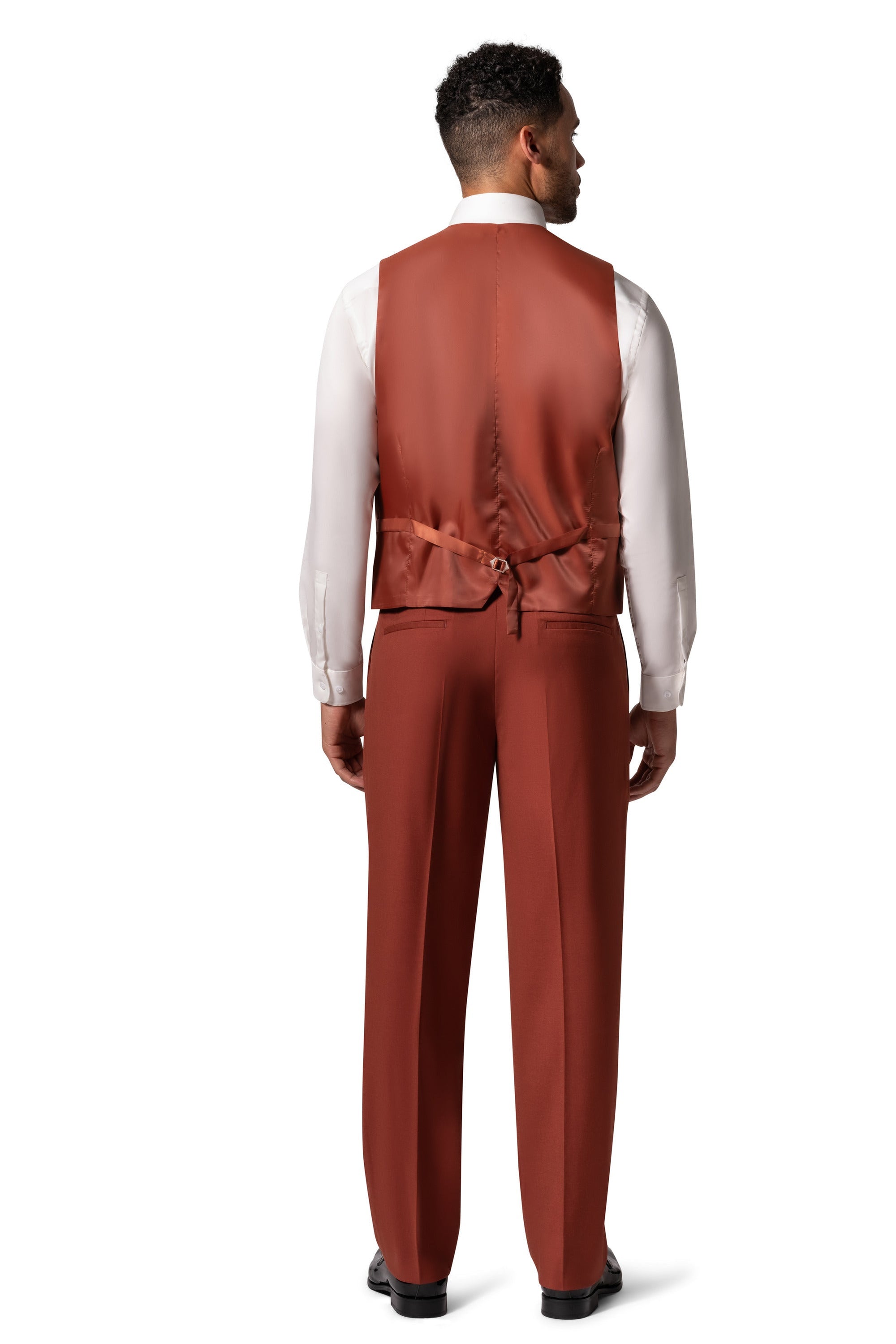 Berragamo MARCO UNI 3PC Modern Peak Suit - Rust