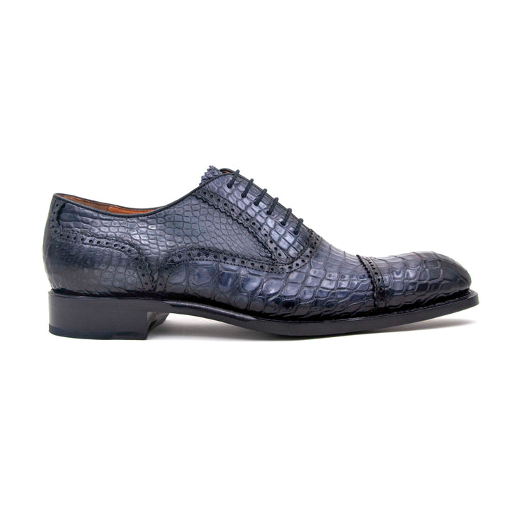 Gaelic Alligator Lace Up Shoes - Grey