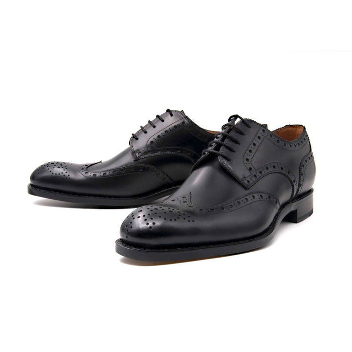 H and H Brogue Lace Up Shoes - Black