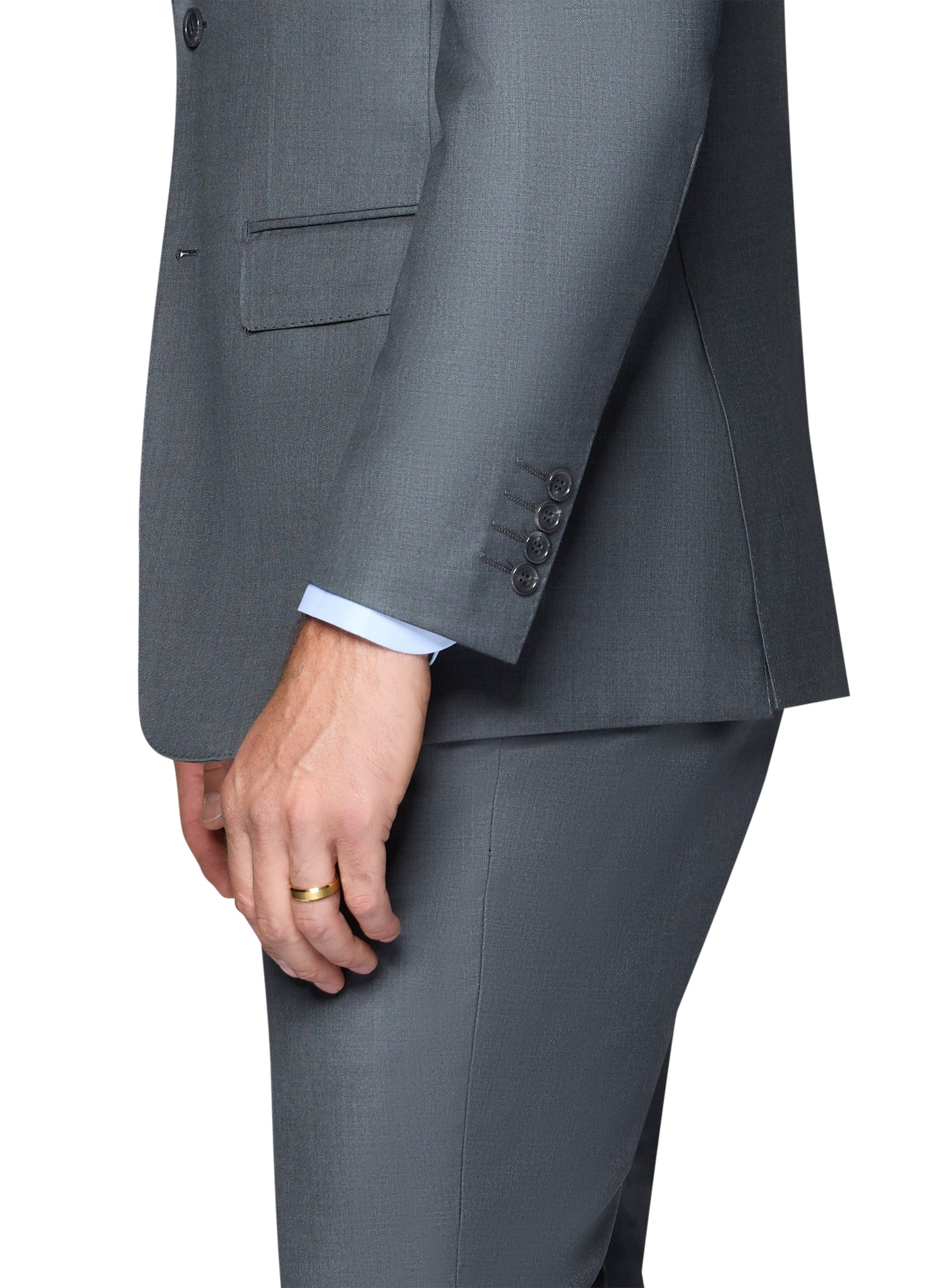 Berragamo Elegant Wool Suit - Medium Grey