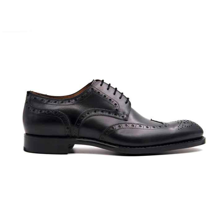 H and H Brogue Lace Up Shoes - Black