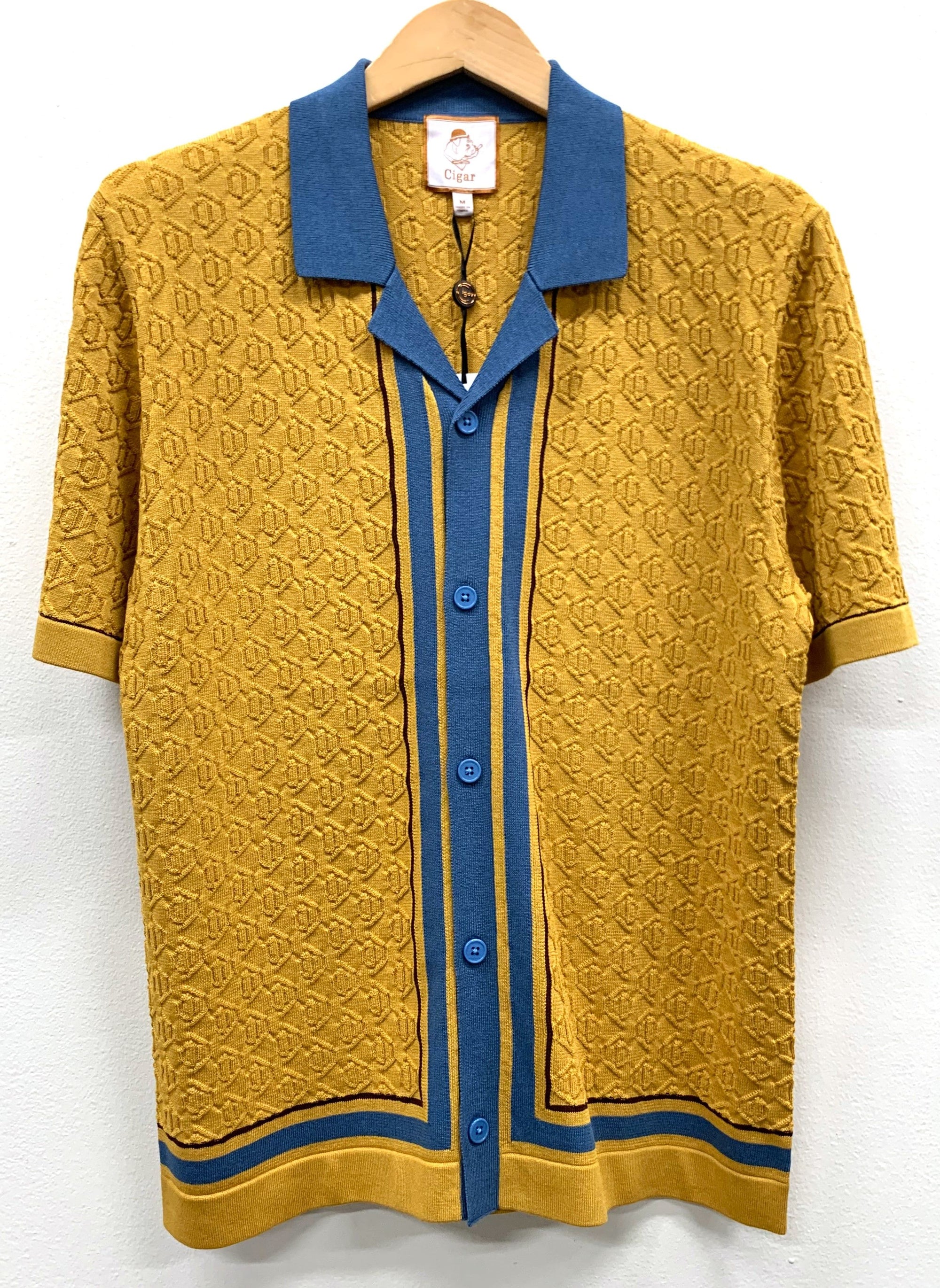 Berragamo PJ-1453 Short Sleeve Sport Shirt - Gold